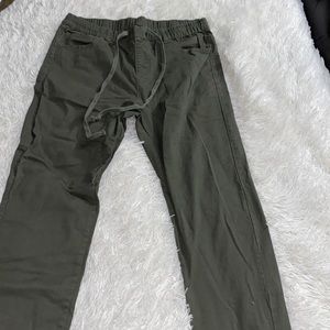 Victorious jean joggers mens size 2xl olive green drawstring